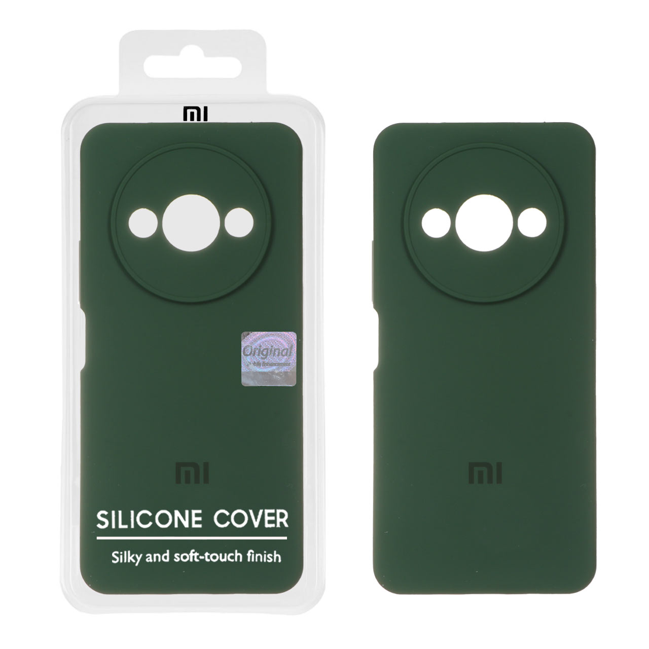 قاب سیلیکونی پاک کنی اورجینال Master Quality مدل Xiaomi Redmi A3 / A3x / Poco C61 - سبز تیره (پک دار)